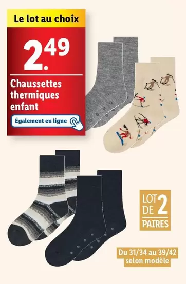 Chaussettes Thermiques Enfant