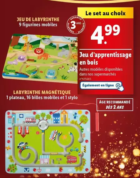 Jeu D'apprentissage En Bois