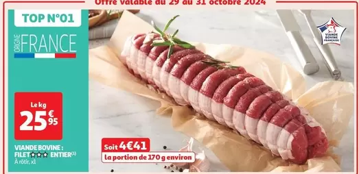 Viande Bovine: Filet Entier 