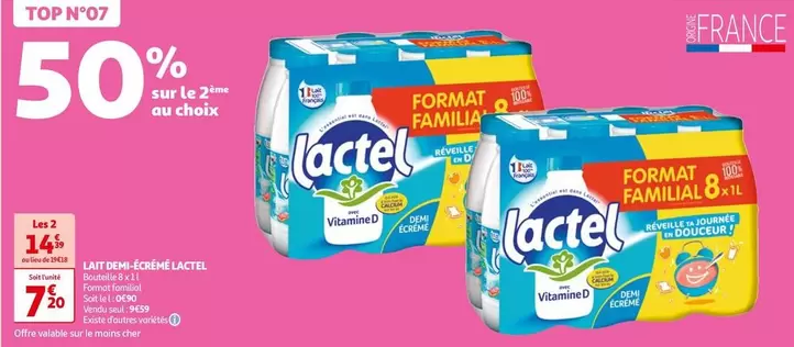 Lactel - Lait Demi-Ecreme 