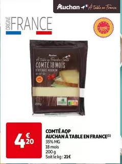 Auchan - Comté AOP À Table En France