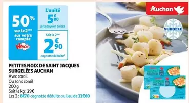 Auchan - Petites Noix De Saint Jacques Surgelées