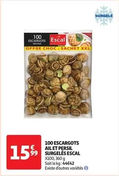 Escal - 100 Escargots Ail Et Persil Surgeles