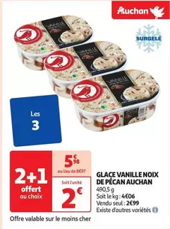 Auchan - Glace Vanille Noix De Pécan