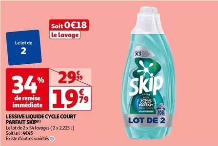 Skip - Lessive Liquide Cycle Court Parfait