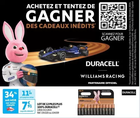 Duracell - Lot De 2 Piles Plus 100%