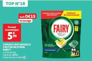 Fairy - Capsule Lave Vaisselle Tout En Un Citron