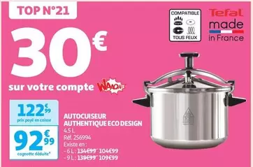 Tefal - Autocuiseur Authentique Eco Design