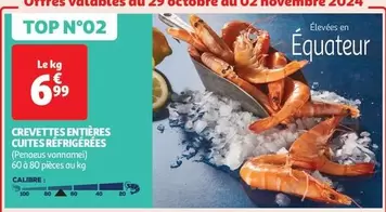 Crevettes Entières Cuites Réfrigérées