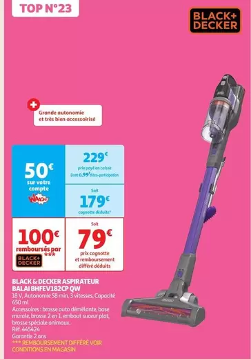 Black & Decker -  Aspirateur Balai BHFEV182CP QW