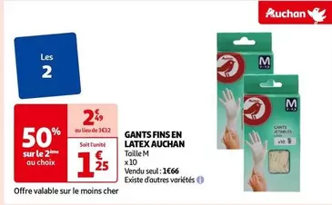 Auchan - Gants Fins En Latex