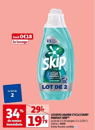 Skip - Lessive Liquide Cycle Court Parfait