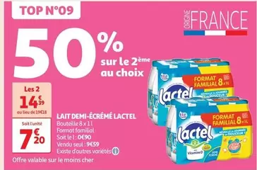 Lactel - Lait Demi-écrémé