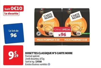 Carte Noire - Dosettes Classique N°5