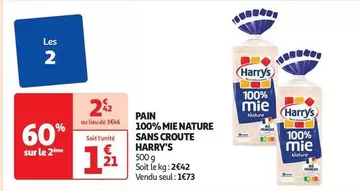 Harry'S - Pain 100% Mie Nature Sans Croute