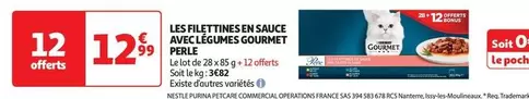 Purina Gourmet Perle - Filettines En Sauce Avec Légumes : Un régal pour vos compagnons à quatre pattes !