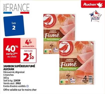 Auchan - Jambon Supérieur Fumé