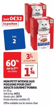 Purina Mon Petit Intense : Gourmet au Poisson pour Chat Adulte - Savoureux et Nutriments Essentiels