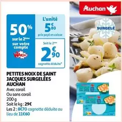 Auchan - Petites Noix De Saint Jacques Surgelées