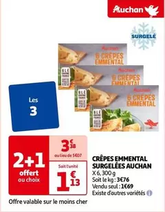 Auchan - Crêpes Emmental Surgelées