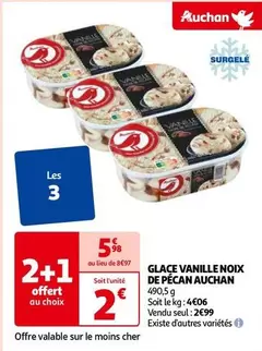 Auchan - Glace Vanille Noix De Pecan