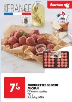 Auchan - 30 Boulettes De Boeuf