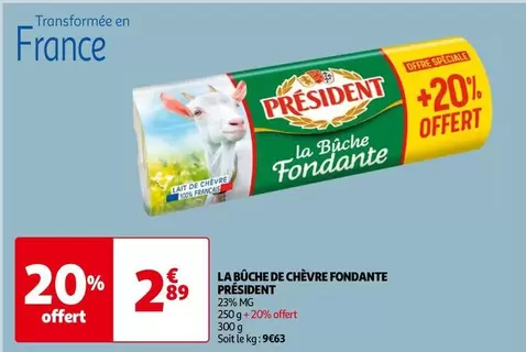 Président - La Bûche De Chèvre Fondante