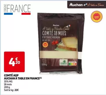 Auchan - Comté AOP À Table En France 