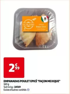 Empanadas Poulet Epicé Facon Mexique