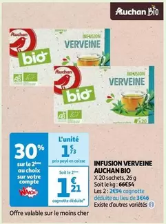 Auchan Bio - Infusion Verveine 