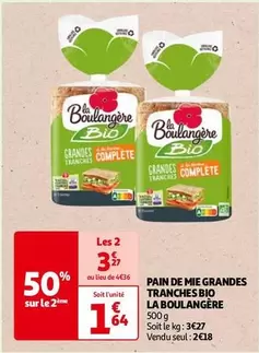 La Boulangére - Pain De Mie Grandes Tranches Bio