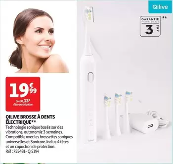 Qilive - Brosse À Dents Électrique