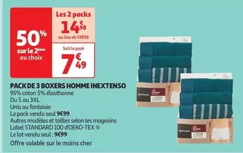 Inextenso - Pack De 3 Boxers Homme