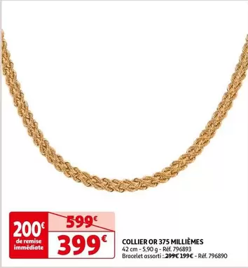 Collier Or 375 Millièmes