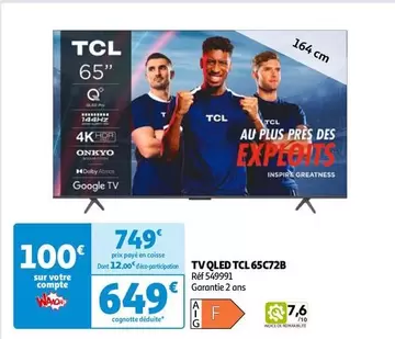 TCL - Tv Qled 65C72B