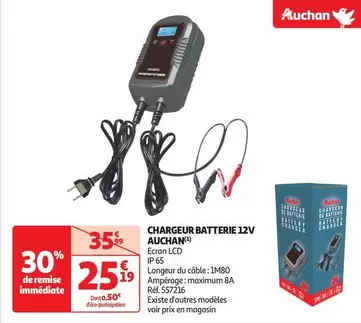 Auchan - Chargeur Batterie 12v