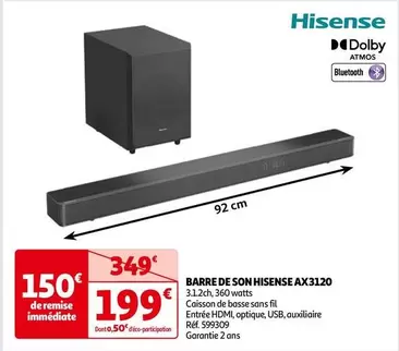 Hisense - Barre De Son AX3120