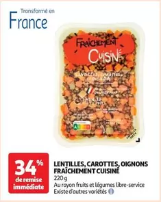 Lentilles, Carottes, Oignons Fraîchement Cuisiné