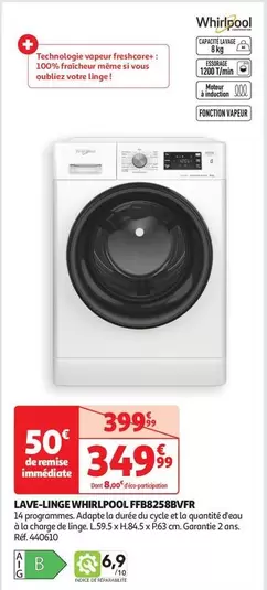 Whirlpool - Lave-linge FFB8258BVFR