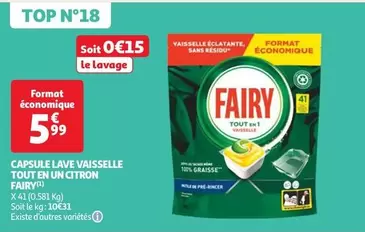 Fairy - Capsule Lave Vaisselle Tout En Un Citron