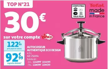 Tefal - Autocuiseur Authentique Eco Design