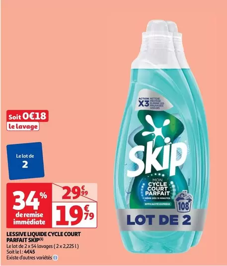 Skip - Lessive Liquide Cycle Court Parfait