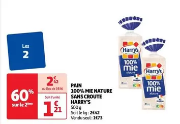 Harry's - Pain 100% Mie Nature Sans Croute