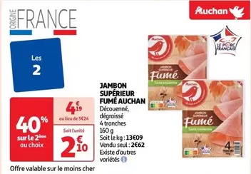 Auchan - Jambon Superieur Fume