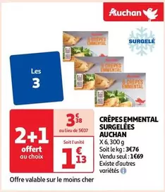 Auchan - Crêpes Emmental Surgelées