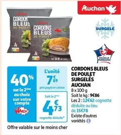 Auchan - Cordons Bleus De Poulet Surgelés