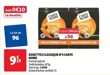 Carte Noire - Dosettes Classique N°5