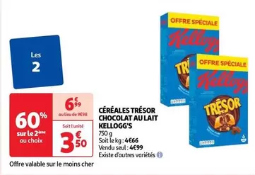 Kellogg'S - Céréales Trésor Chocolat Au Lait