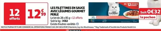 Purina Gourmet Perle : Filettines En Sauce Avec Légumes - Un délice pour votre chat !