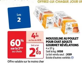 Purina Mousseline au Poulet pour Chat Adulte Gourmet - Révélations Savoureuses pour un Régime Équilibré